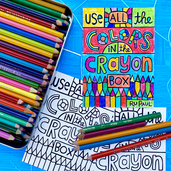 Colorful Quotes Coloring Cards