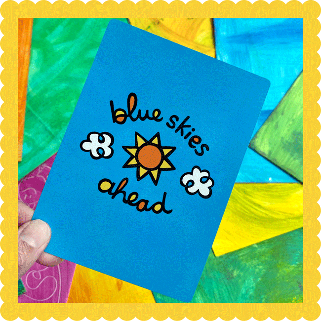 Blue Skies Ahead Postcard