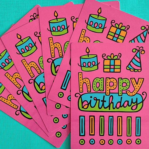 Artsyville Happy Birthday!!! Postcard